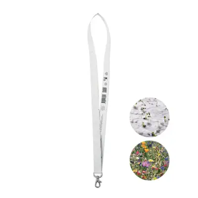 Lanyard din hârtie cu semințe și cataramă detașabilă
